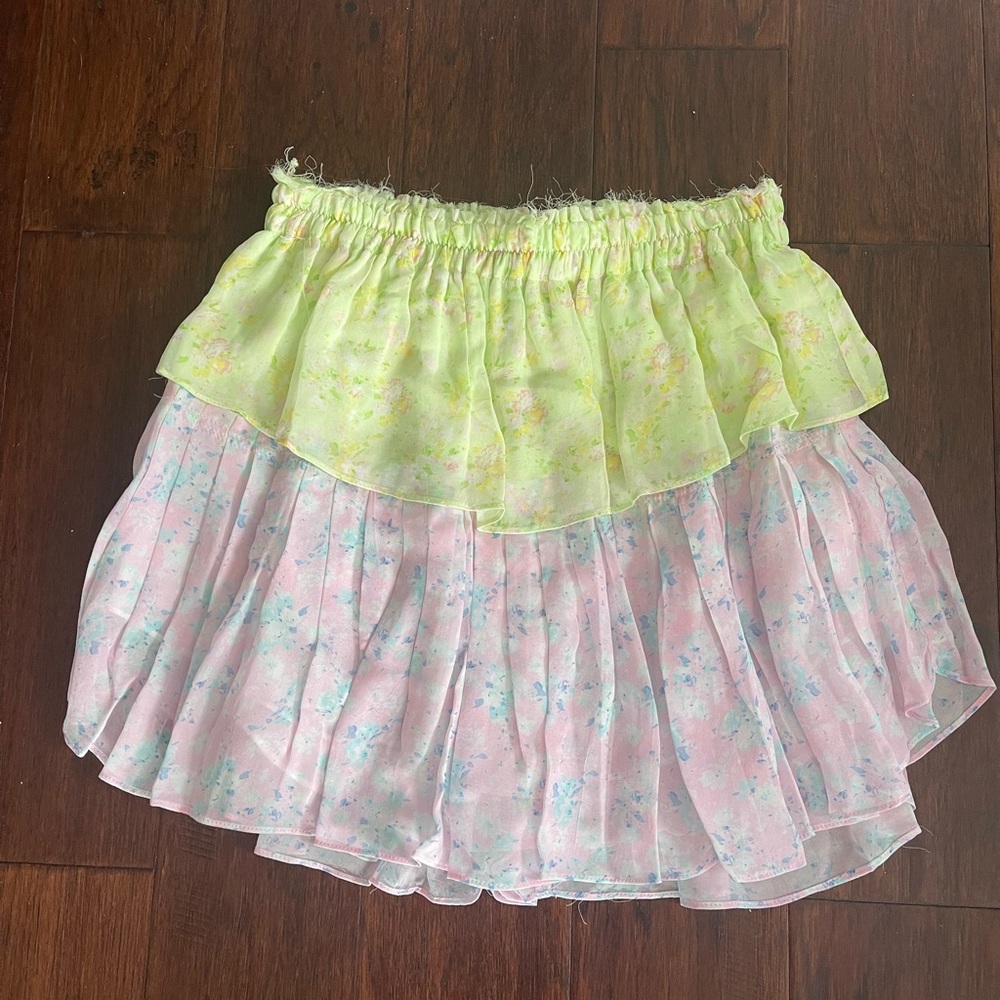 LoveShackFancy ruffle mini skirt brand new never worn- size S